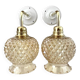 Pair of golden globe wall lights