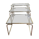 Gilded metal nesting tables