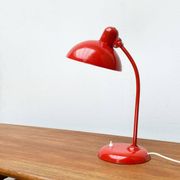 Red German table lamp mid-century 6556 by Christian Dell for Kaiser Idell, 1960s