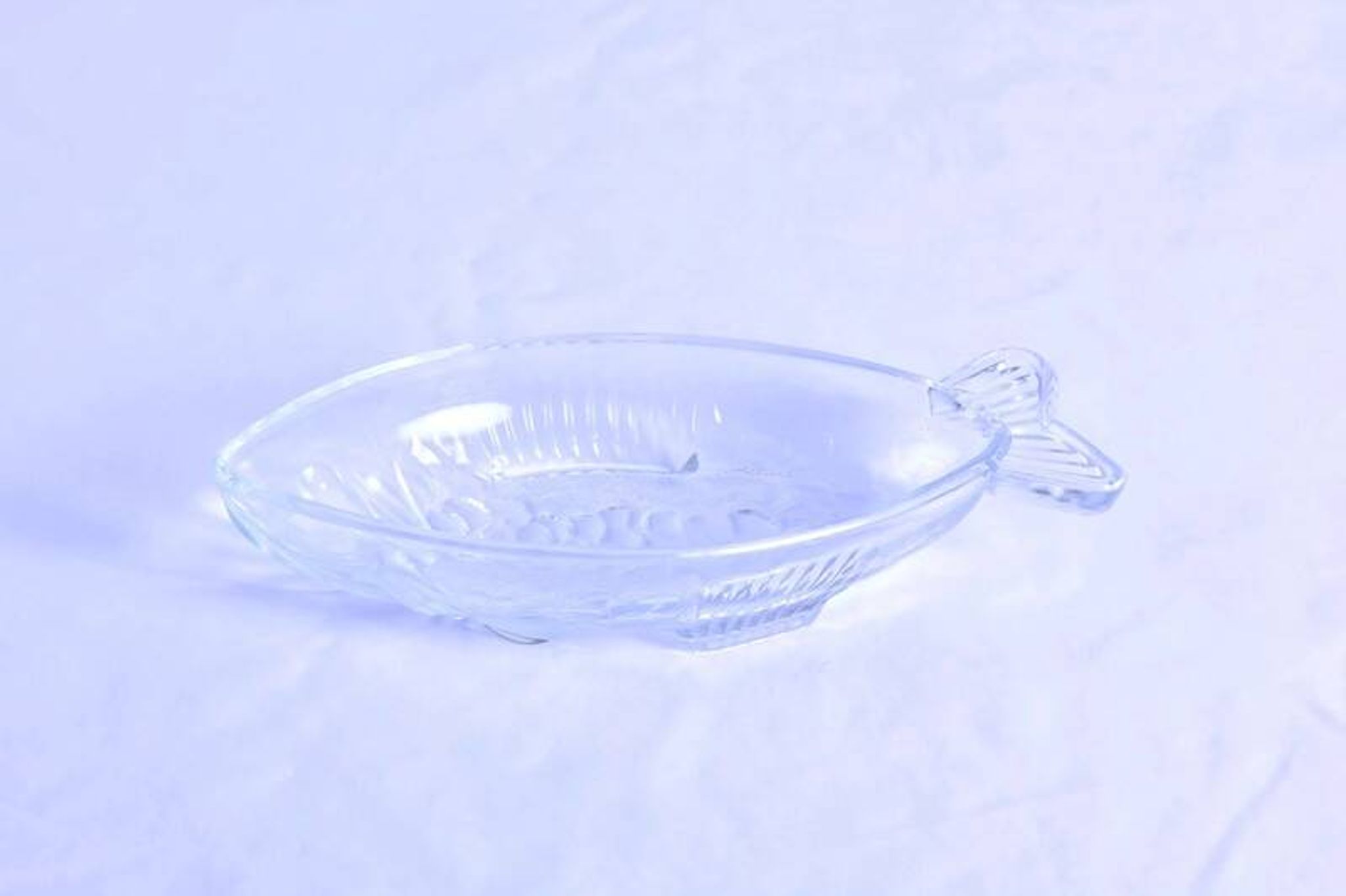 Vintage glass fish dish