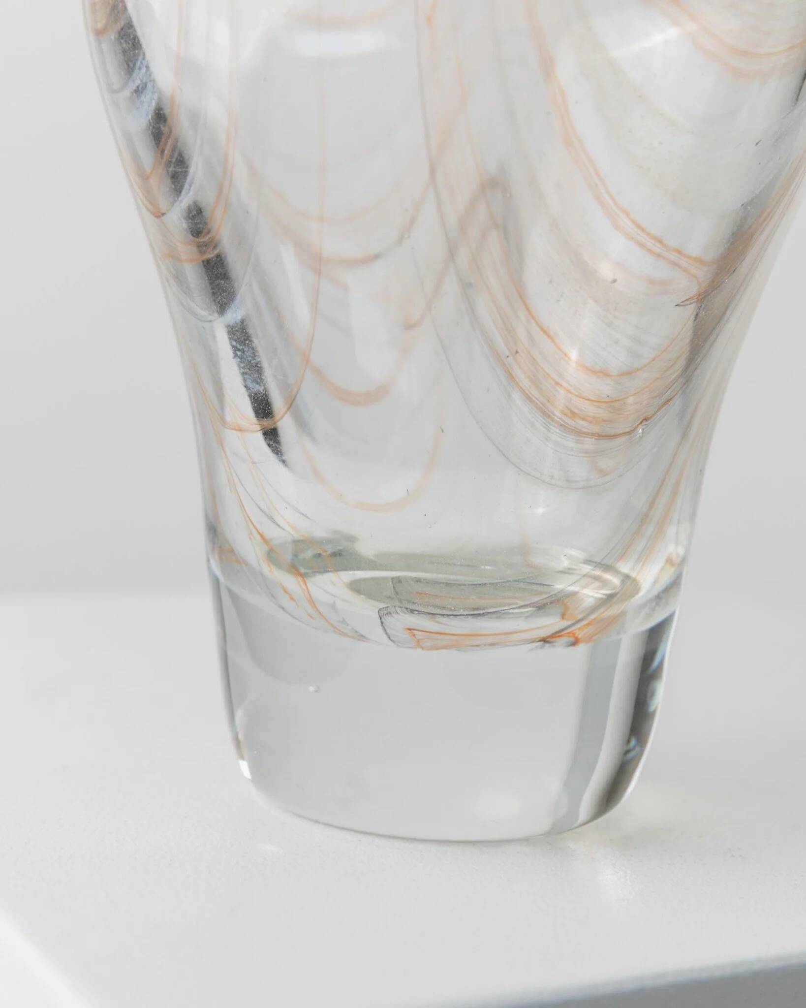Vintage Murano glass vase - subtly swirled transparent glass - Italy 1970s - table decoration, gift idea