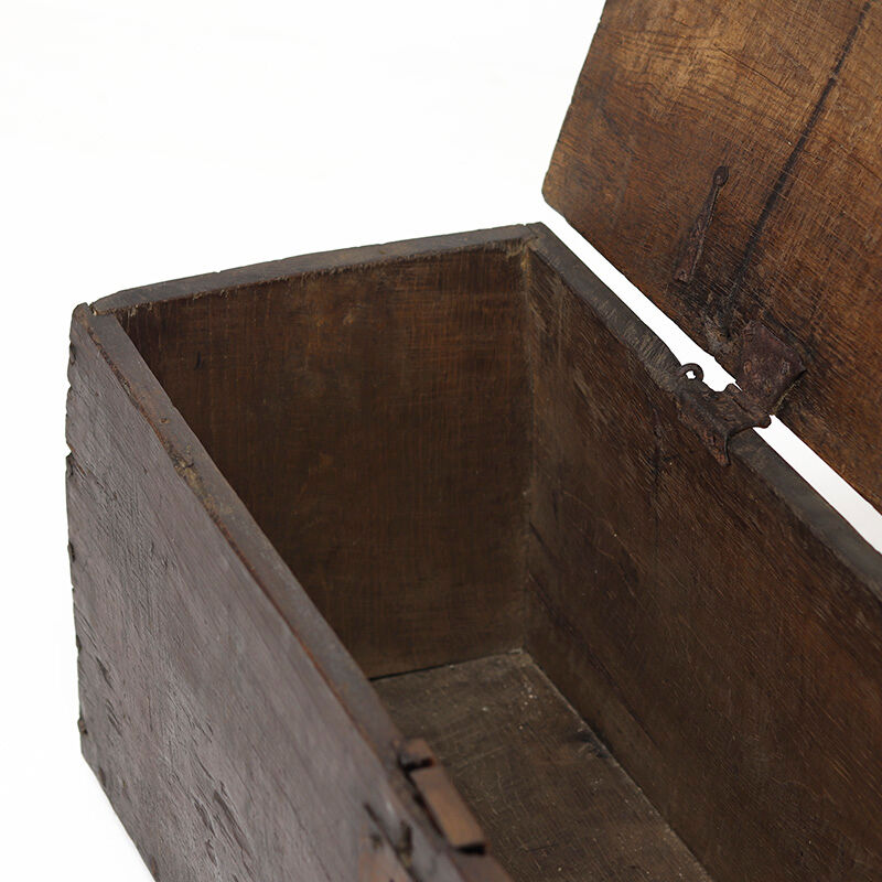 Antique 18th Century Six Plank Spanish Oak Chest