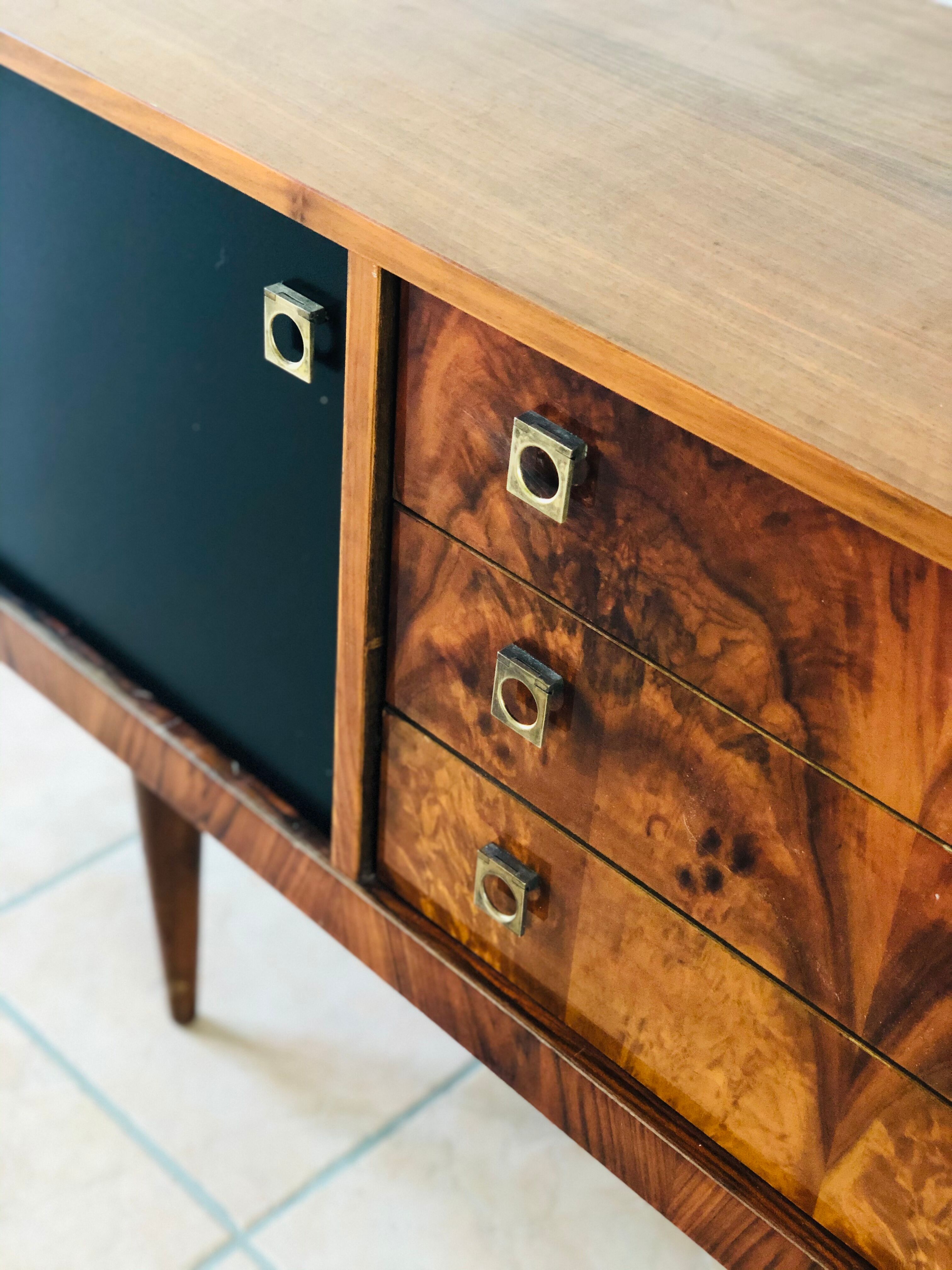 Vintage walnut sideboard, 1965