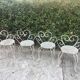Set of 4 wrought iron chairs