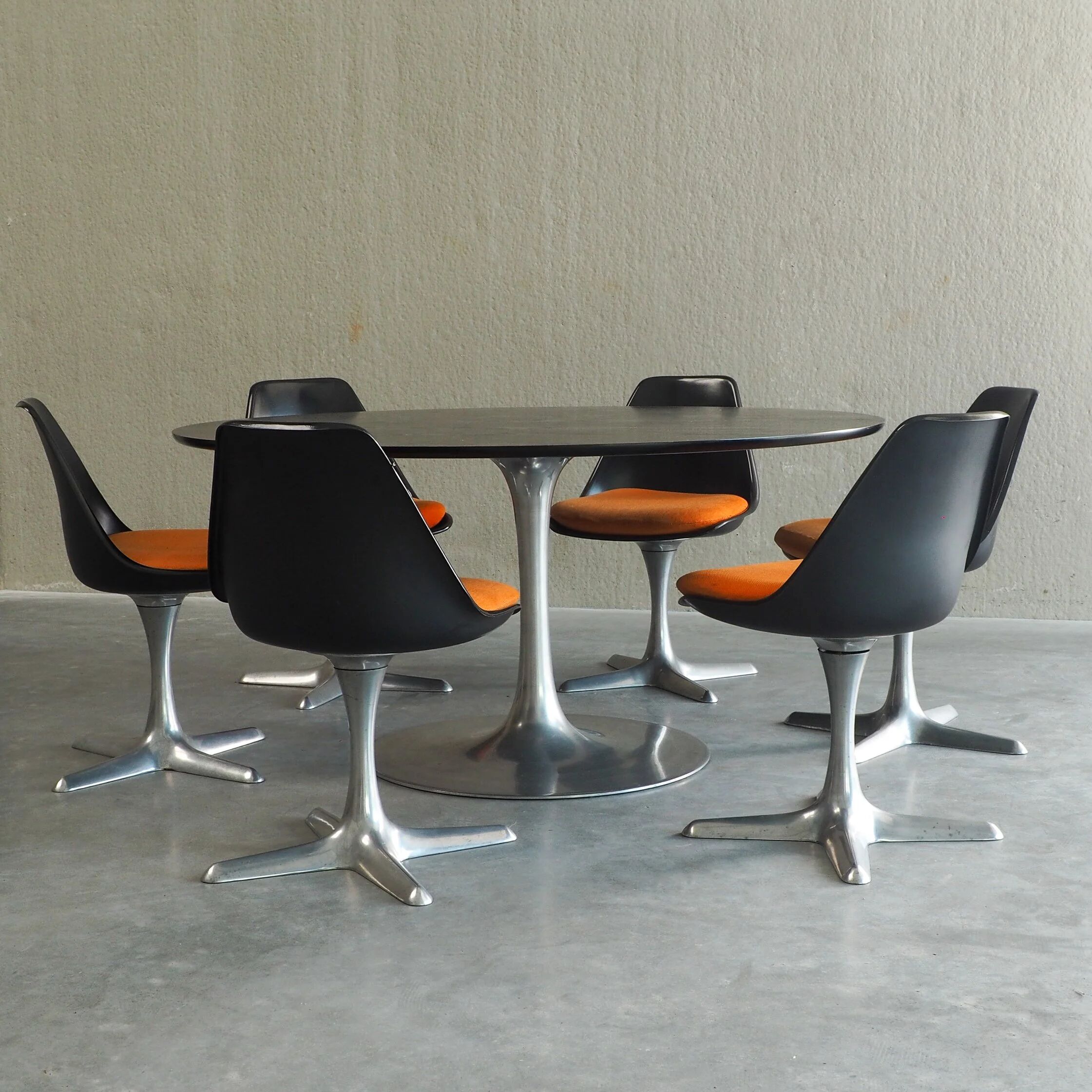 Space Age dining set by Maurice Burke for Arkana