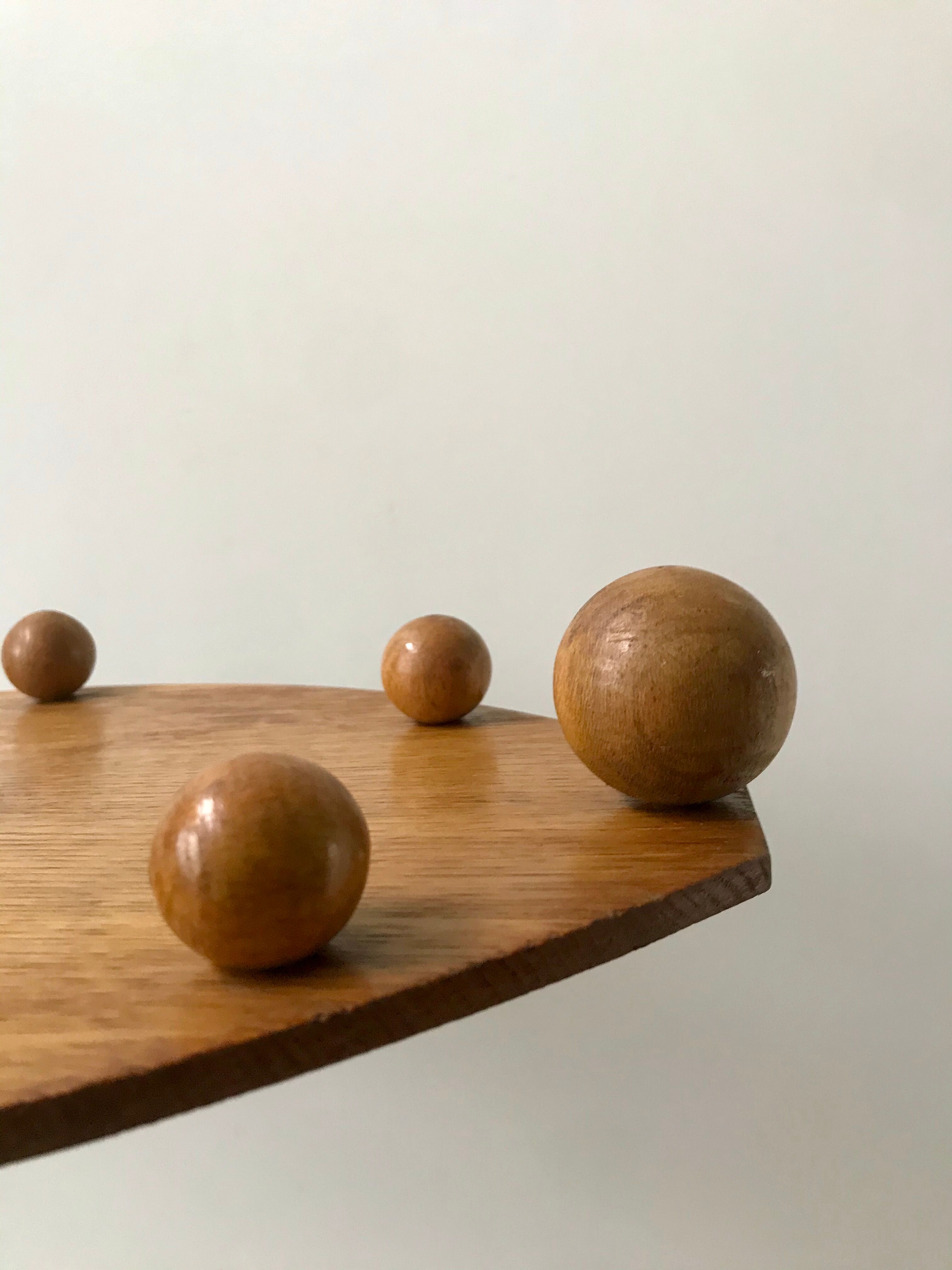 Wooden top and art deco glass 30s