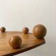 Wooden top and art deco glass 30s