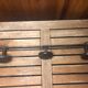 Old wall coat rack x3 vintage brown metal #a418