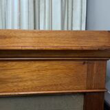 Mahogany and leather cardboard box