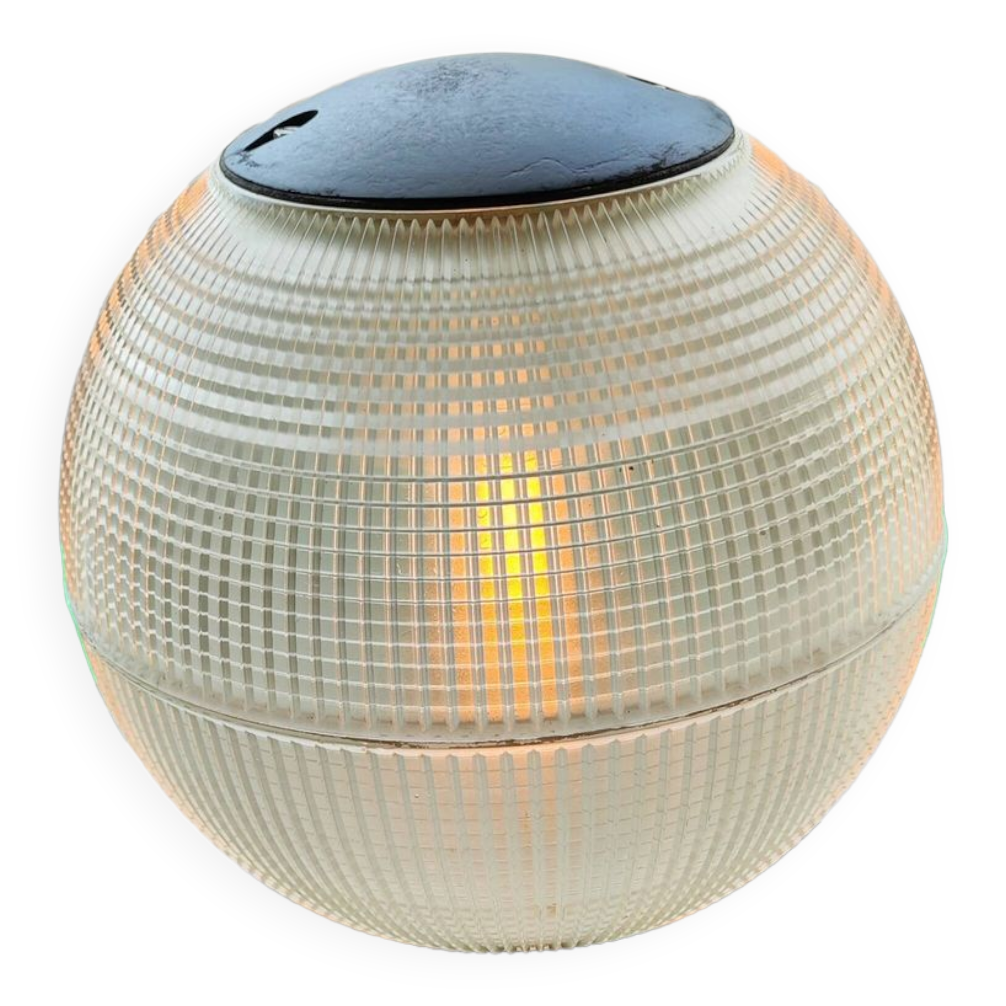 Old holophane ball industrial table lamp