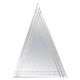 Vintage Big Triangular Wall Mounted Mirror with Beveled Decoration