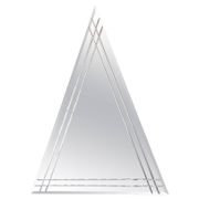 Vintage Big Triangular Wall Mounted Mirror with Beveled Decoration