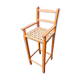 High chair child wood and braided sea grass
