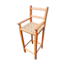 High chair child wood and braided sea grass