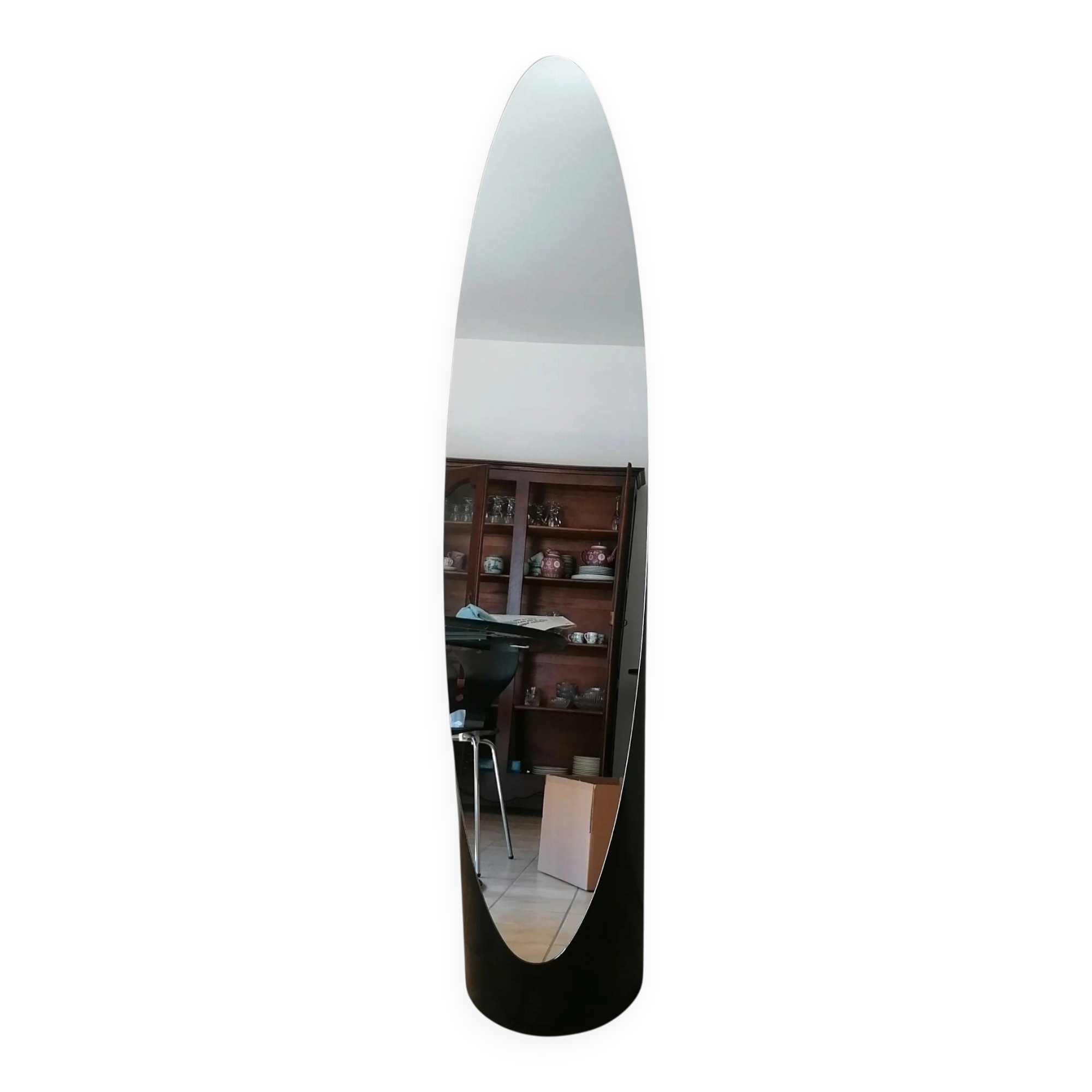 Miroir Lipstick noir 145 cm design esprit Roger Lecal