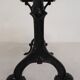 Bistro table with an oak top on a cast iron base, 1930s.