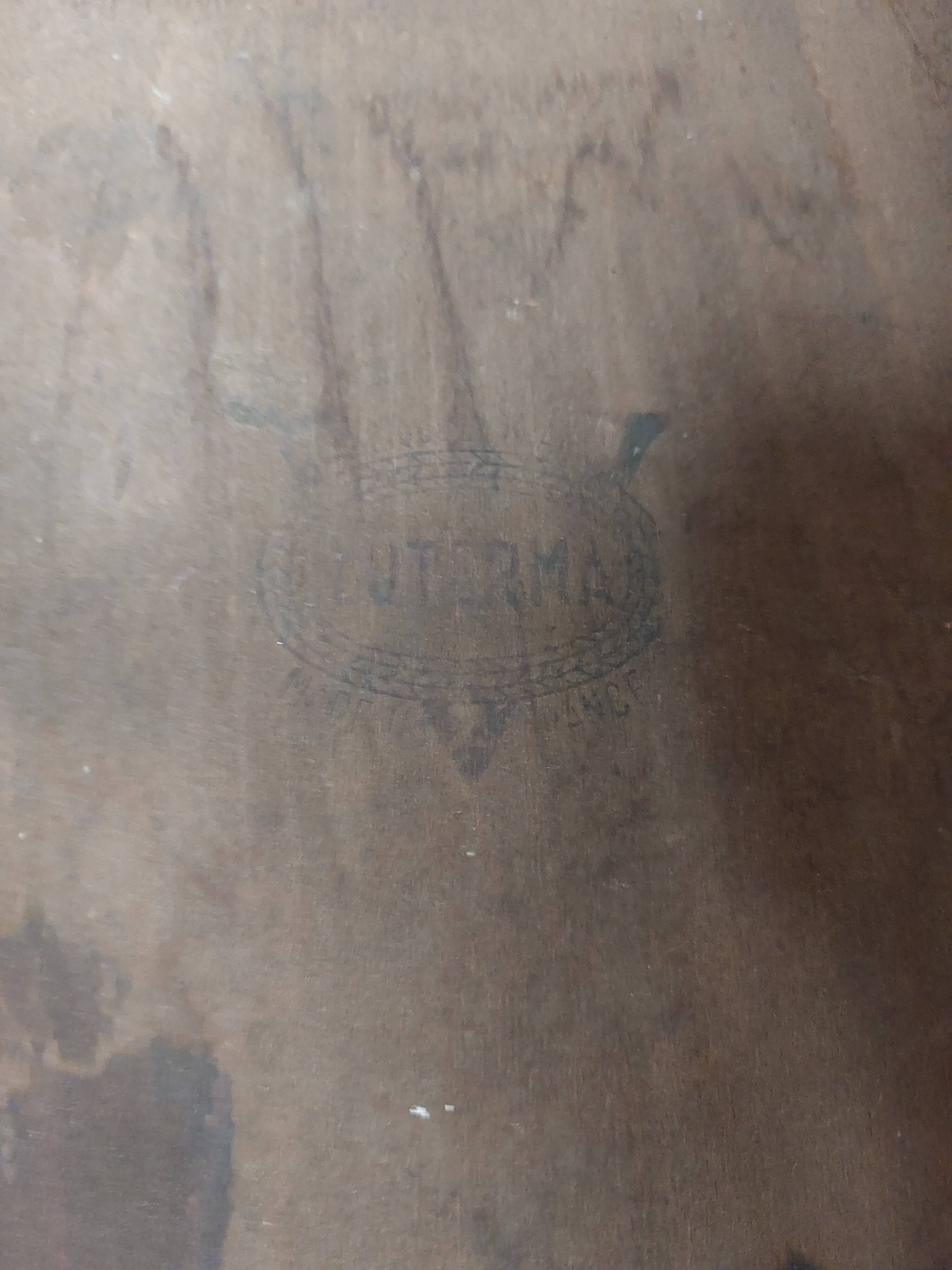 4 dark Luterma bistro chairs, sanded. Painting possible.