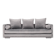 Sofa KOPENHAGA velours argent, design scandinave