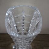 Vase sur pied verre ciselé vintage