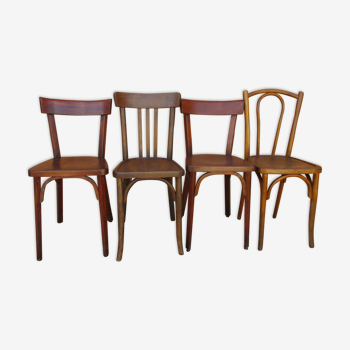 Suite 4 chaises de bistrot baumann