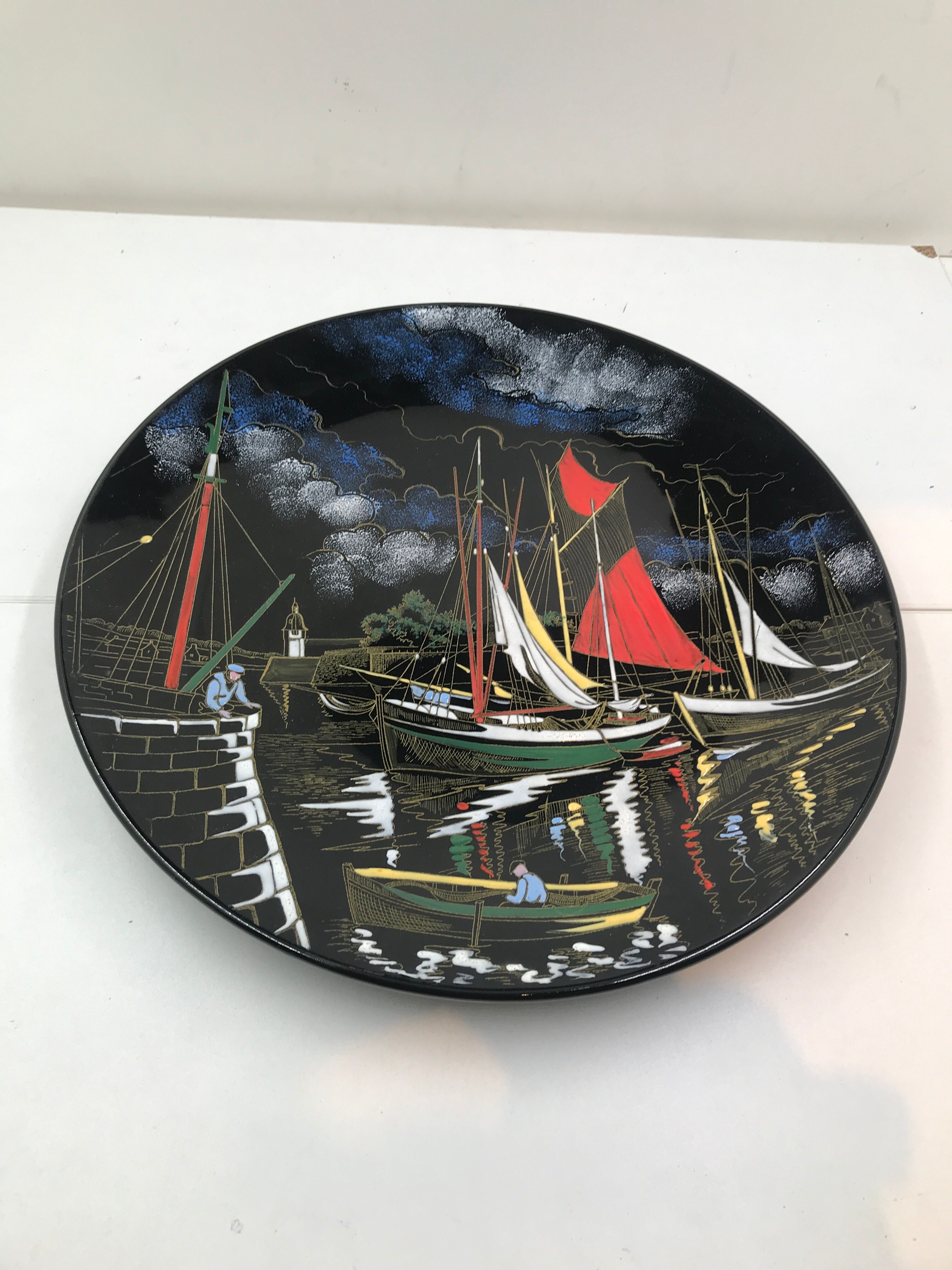 Longwy enamel plate