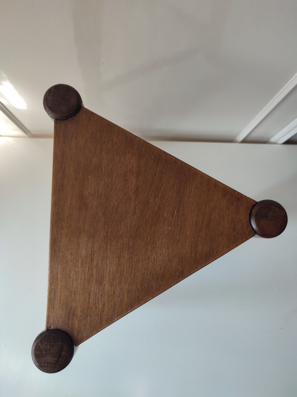 Wood tripod sofa end