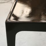 Fiberglass table, brown, France, circa 1970