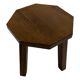 Tables d'appoint hexagonales brutalistes en chêne, années 1950, lot de 3