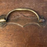 Old wooden box early 20th century market box with brass handle