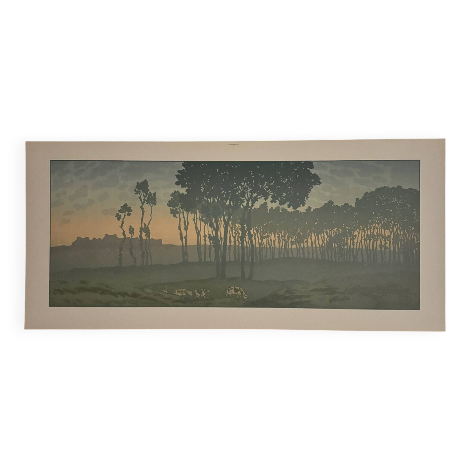 Lithograph by Henri Rivière The Magic of the Hours - Dawn