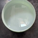 Antique Second Empire Napoleon III table lamp, 1870, brass and opaline glass