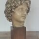 Wax head on “art deco” wooden base