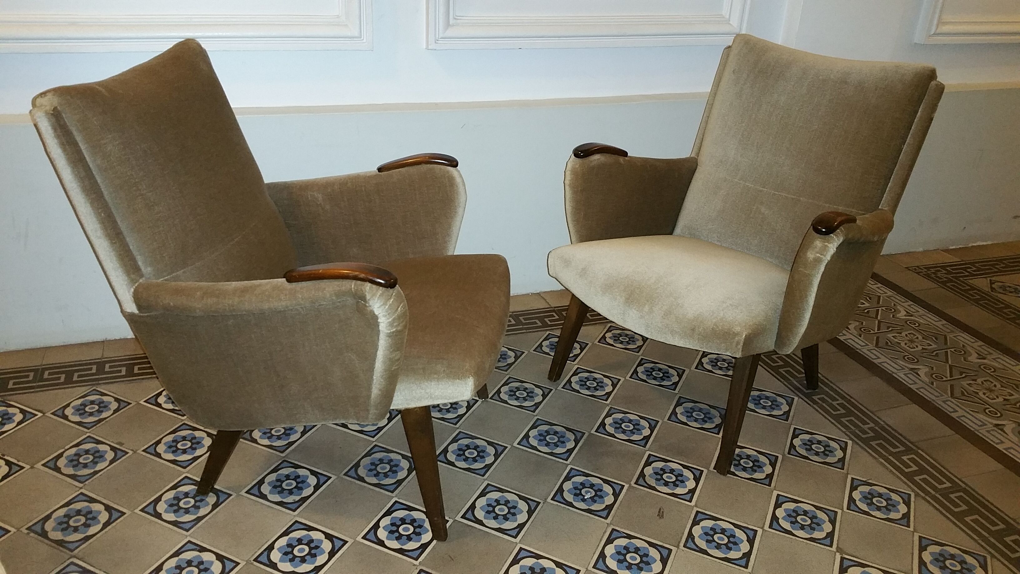 lot of 5 chairs Danish 50/60s Arno Votteler Knoll