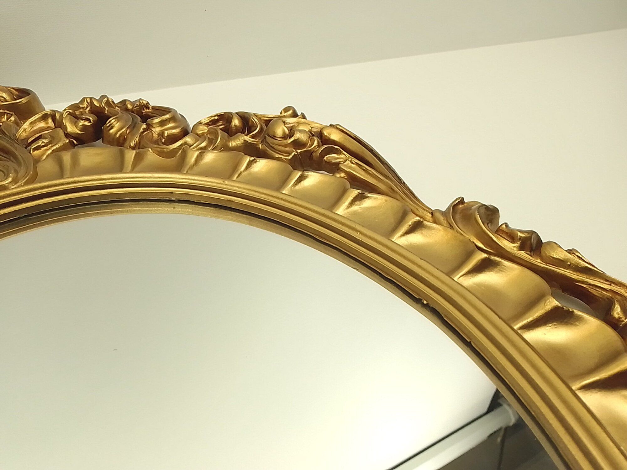 Baroque style mirror frame golden resin 55.5 cm X 36 cm