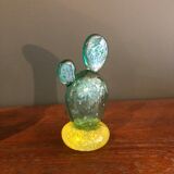 Cactus verre verre artiste d’art Gunnel Sahlin Serie Texas Kosta Boda 90'