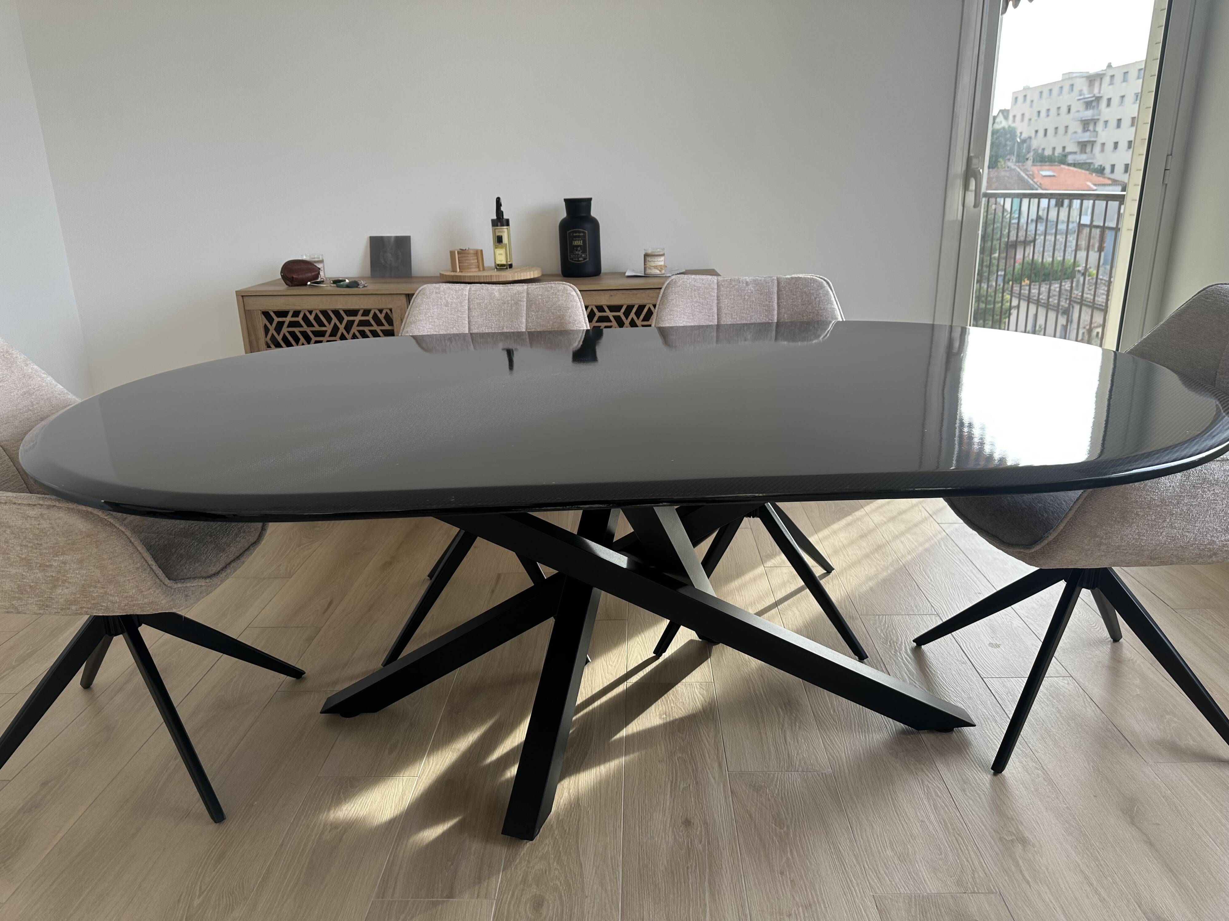 Carbon fiber dining table