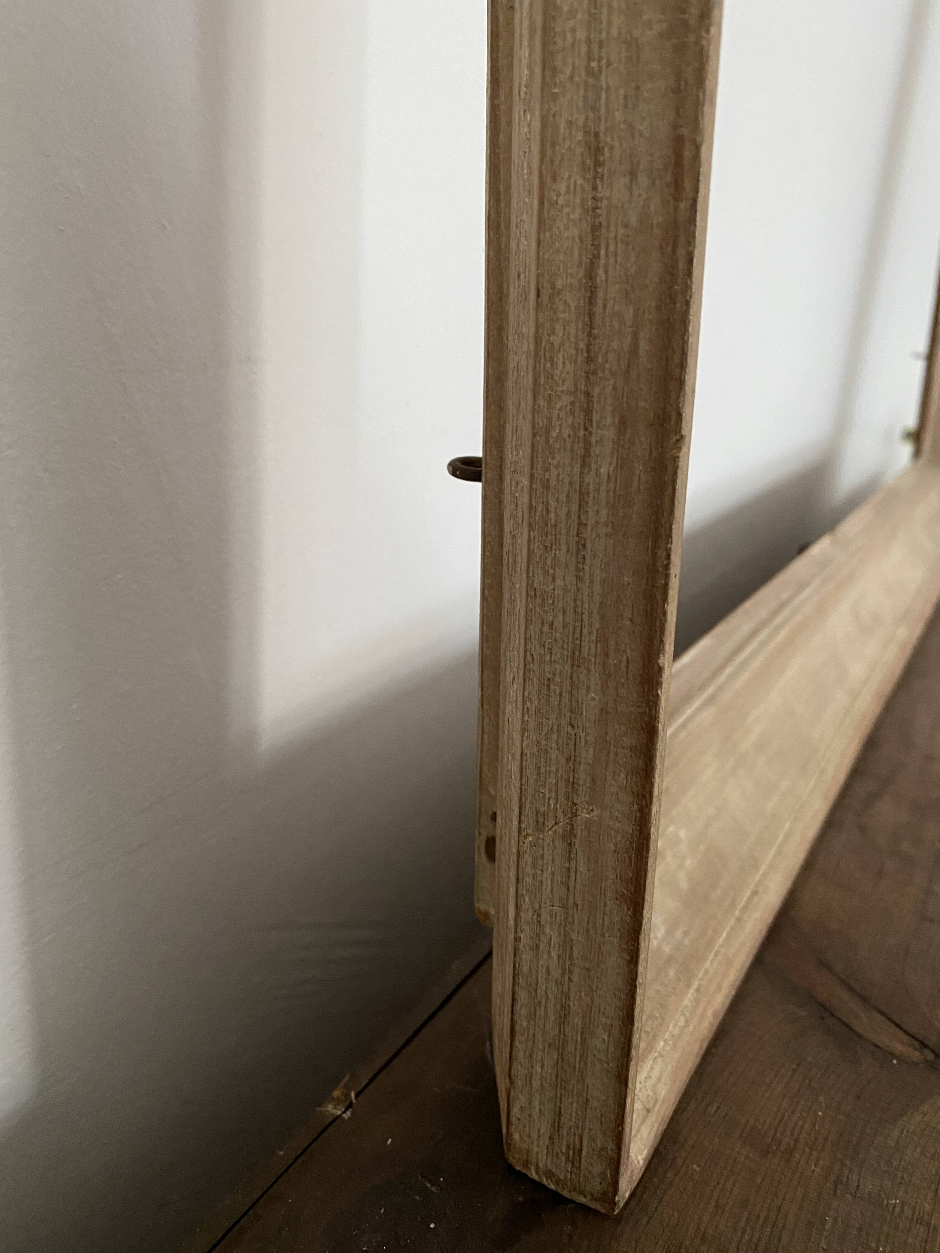 Old patinated / limed wood frame 89x76 cm