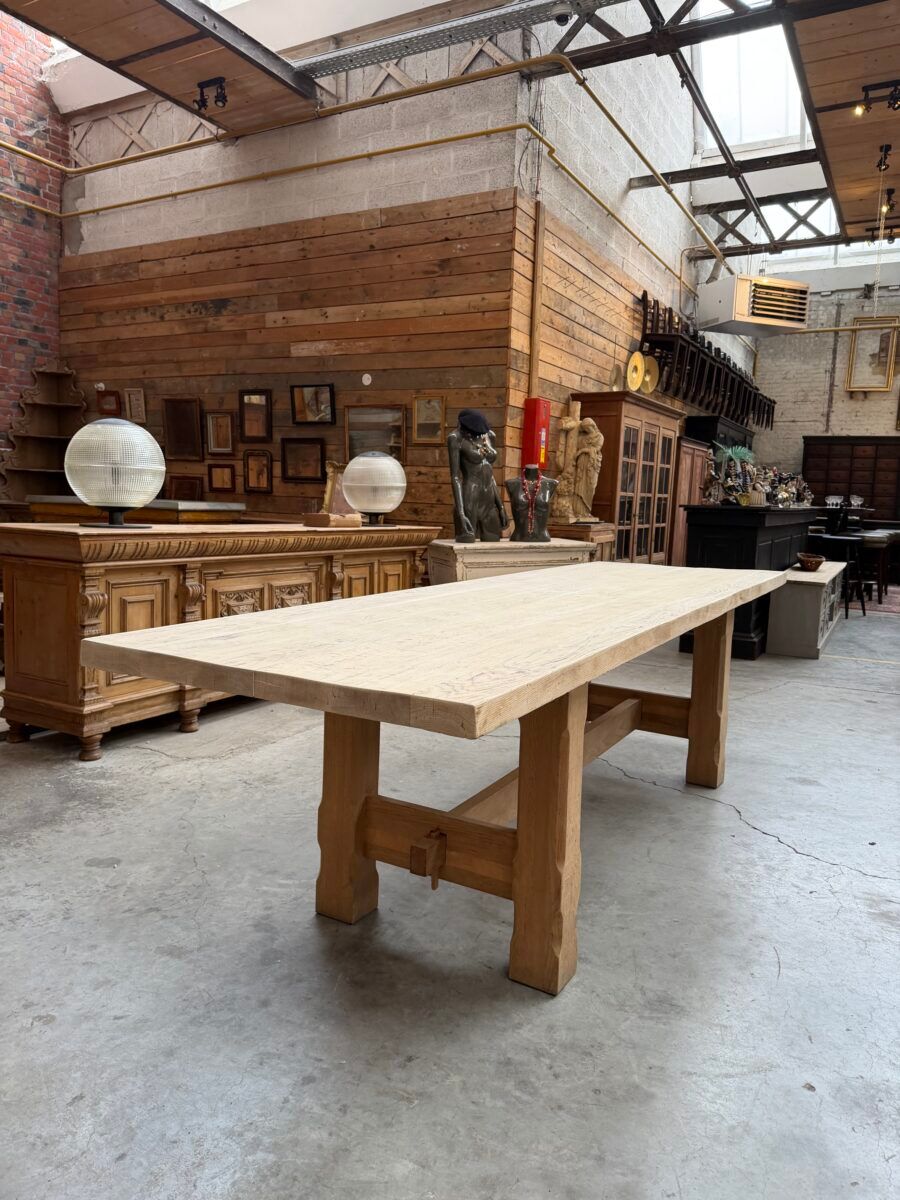 Large oak office table