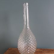 Carafe bouteille en verre décor pointe de diamant ananas