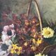 "Still Life with Flowers" Oil on canvas hand painted French School 19th century