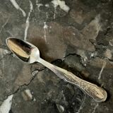 12 silver mocha spoons with flower decoration dating from 1916
