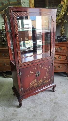 Asian lacquer display cabinet