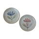 Set of 2 plates with flower decoration workshop Mulberry