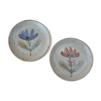Set of 2 plates with flower decoration workshop Mulberry