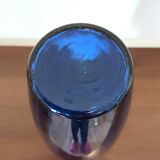 Blue glass vase