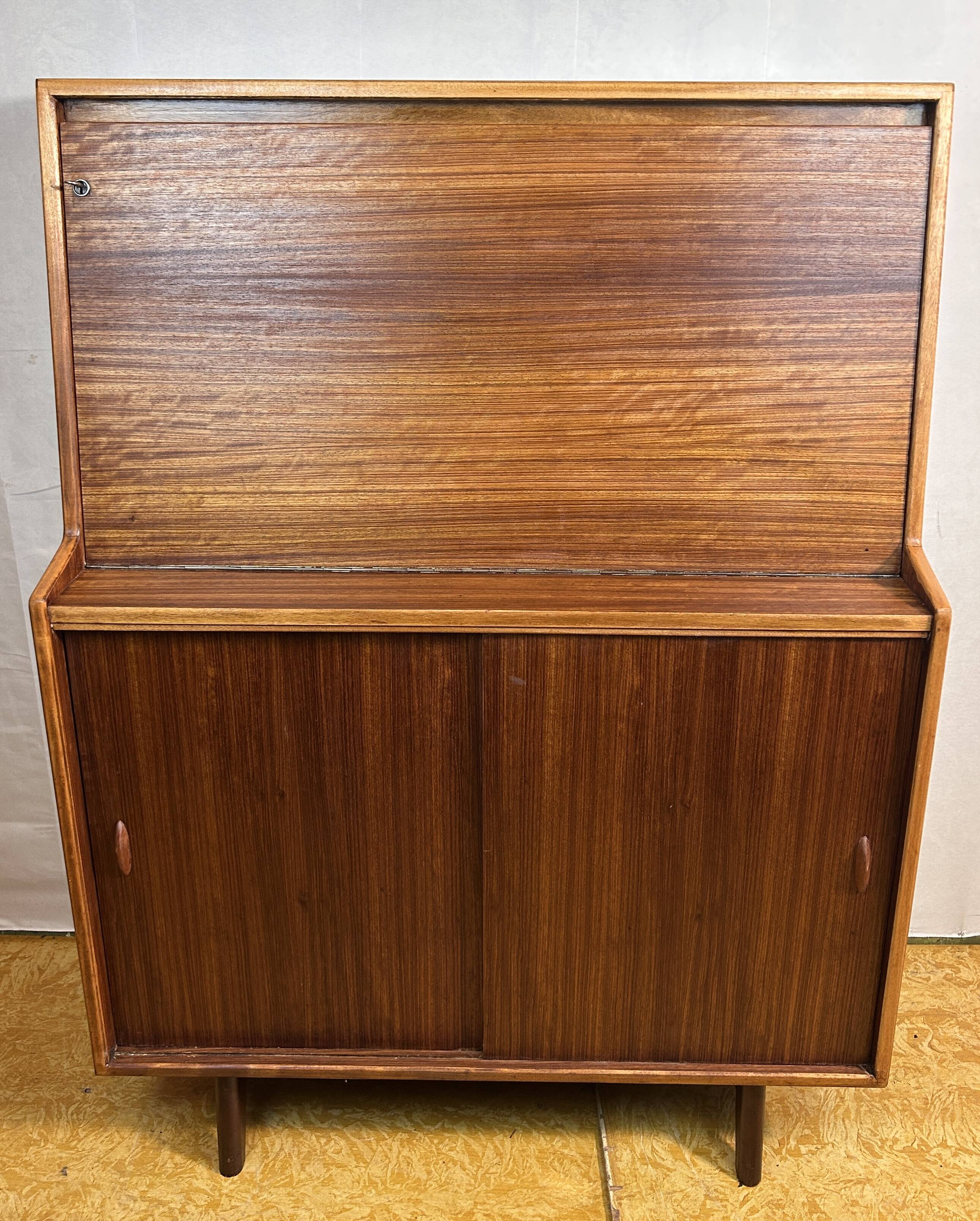 Mid century retro vintage teak bureau 1960