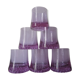 Set of 6 purple crystal aperitif glasses