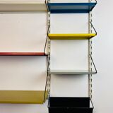 Shelf system, wall, metal, Pilastro edition.
