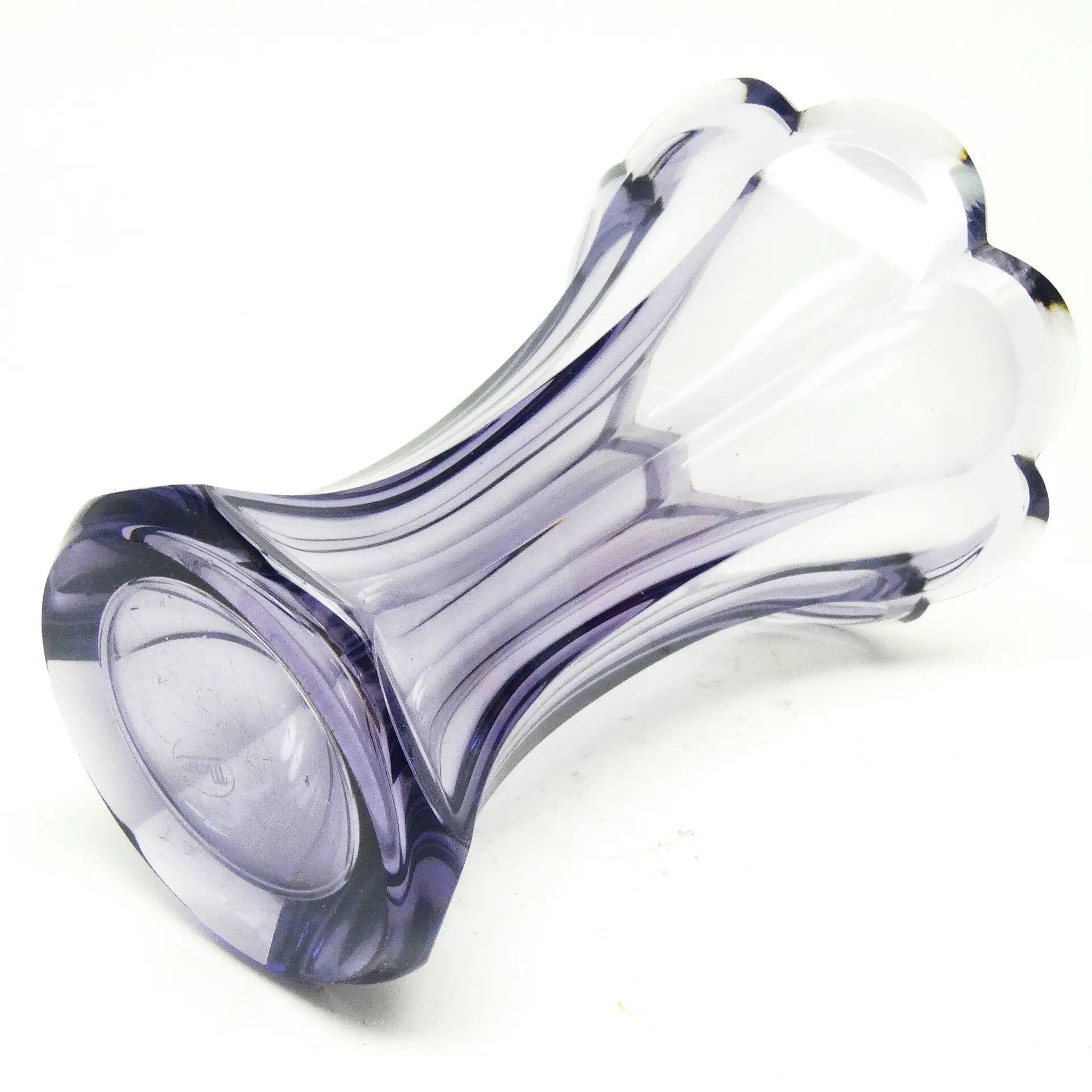 Art Deco vase, crystal, Bohemia, Czechoslovakia, 1930s