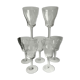 Set of 7 wine glasses, crystal water engraved 50-60s